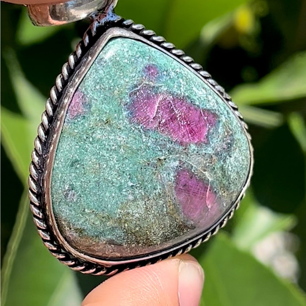 Ruby In Fuchsite Necklace